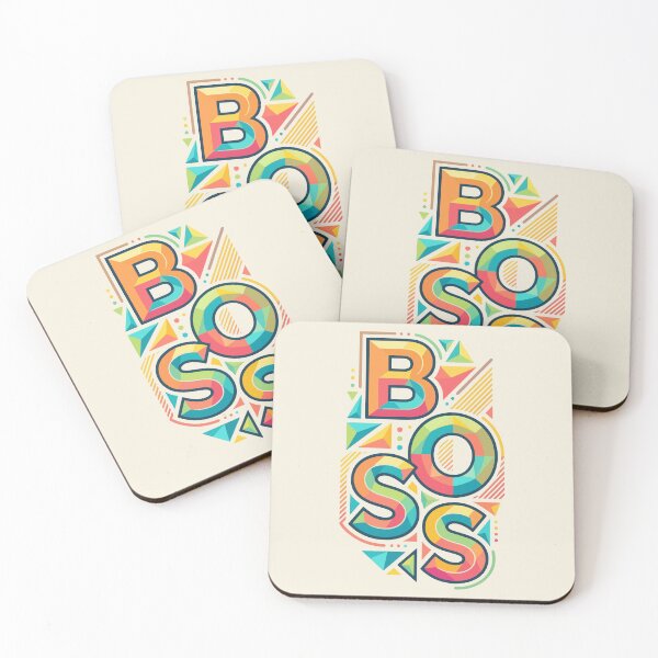 Item preview, Boss — Vibrant Geometric Typography designed and sold by 89BLACK.