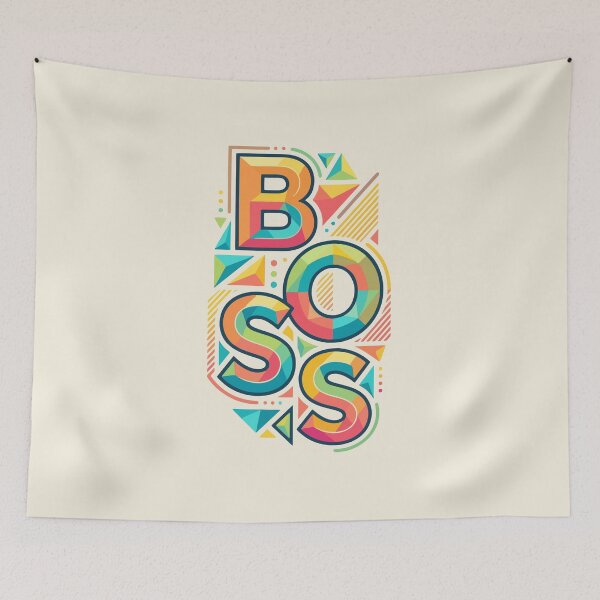 Item preview, Boss — Vibrant Geometric Typography designed and sold by 89BLACK.
