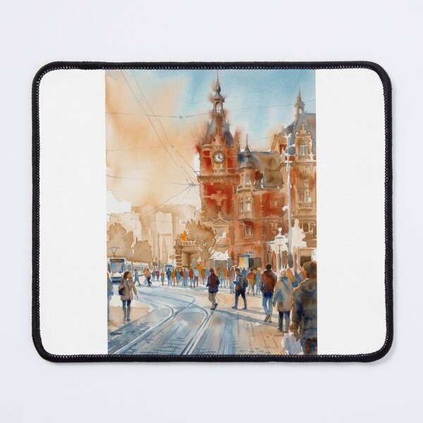 Item preview, Leidseplein Amsterdam Watercolor designed and sold by caracatita75.