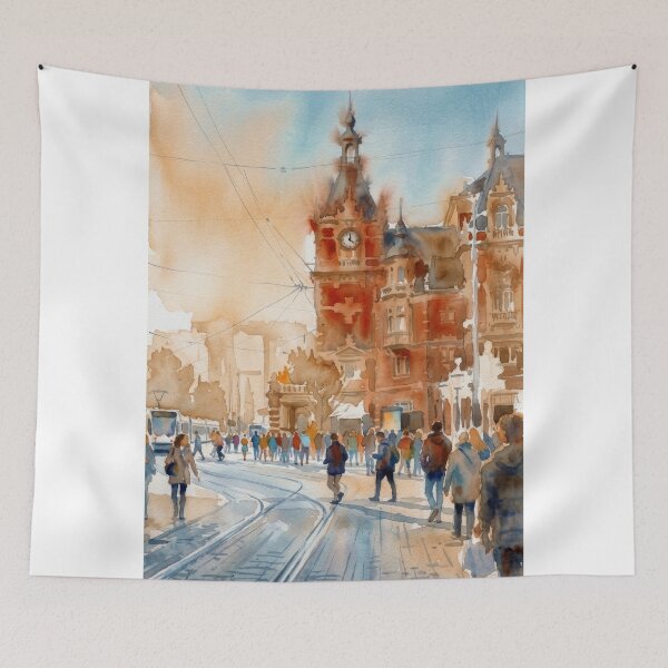 Item preview, Leidseplein Amsterdam Watercolor designed and sold by caracatita75.