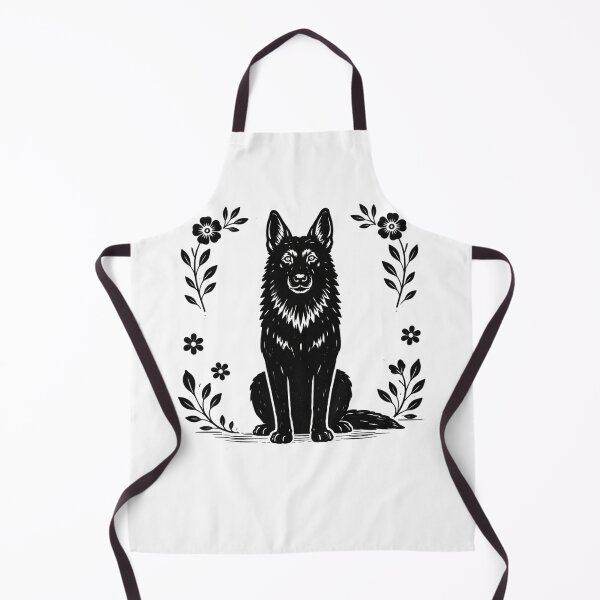 Item preview, German Shepherd Cute Floral T-Shirt, Dog Lover Gift, Minimal Black and White Pet Design designed and sold by ZEBBEDE - Minimal Streetwear .