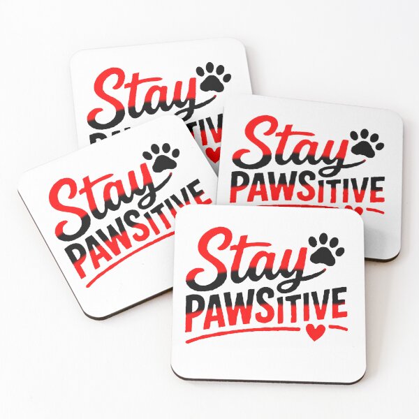 Item preview, Stay Pawsitive Funny Dog Lover Typography Design designed and sold by InjeyArt.