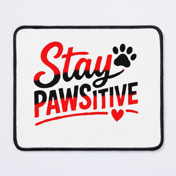 Item preview, Stay Pawsitive Funny Dog Lover Typography Design designed and sold by InjeyArt.