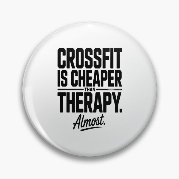 Item preview, CrossFit Is Cheaper Than Therapy Almost Funny Gym Shirt designed and sold by The Shared Suffering Collective.