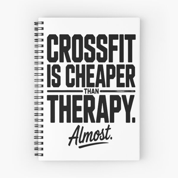 Item preview, CrossFit Is Cheaper Than Therapy Almost Funny Gym Shirt designed and sold by The Shared Suffering Collective.