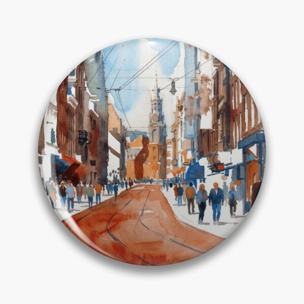 Item preview, Amsterdam Street Life Watercolor designed and sold by caracatita75.