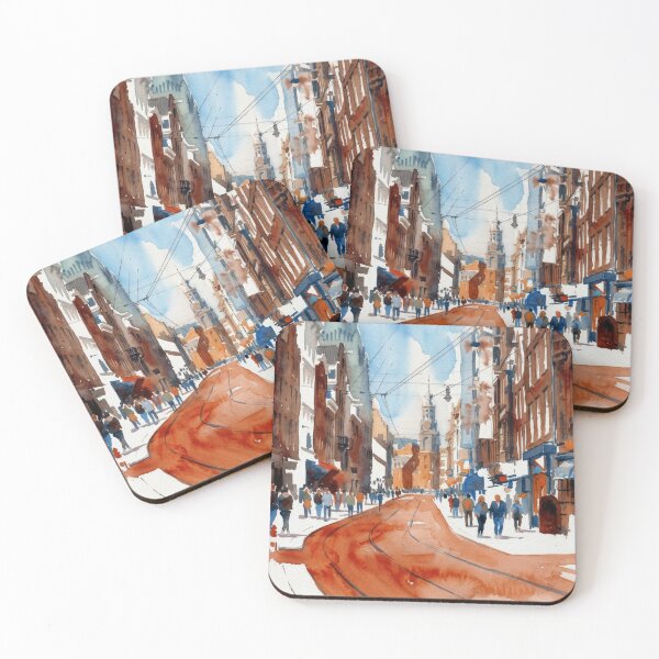 Item preview, Amsterdam Street Life Watercolor designed and sold by caracatita75.