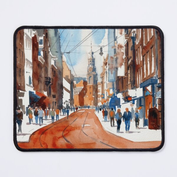 Item preview, Amsterdam Street Life Watercolor designed and sold by caracatita75.