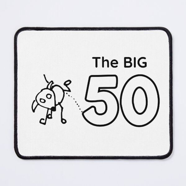 Item preview, The Big 50 Funny 50th Birthday Mug designed and sold by Stephie Guy | The Shouty-Barky Dog Lady.
