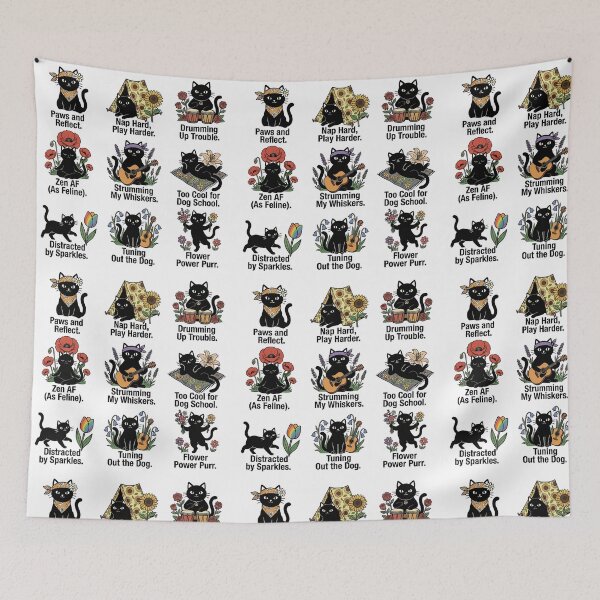 Item preview, Cool Black Cat Mindful Playful Nature Lover Collection designed and sold by JessArty ⭐⭐⭐⭐⭐.