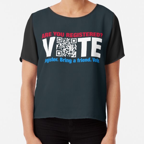 Vote QR Code Election Chiffon Top