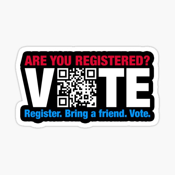 Vote QR Code Election Sticker