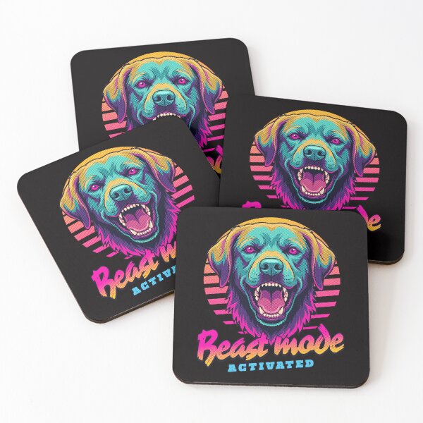 Item preview, Labrador Retriever Beast Mode Activated – Neon Cyberpunk Dog Design designed and sold by PixelsPaws.