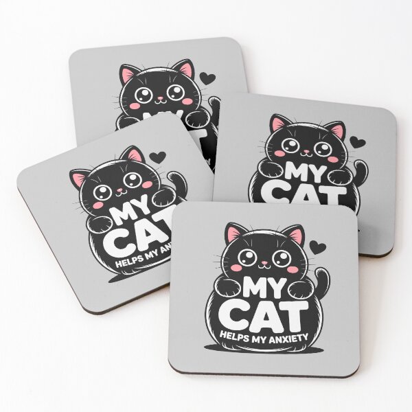 Item preview, Kawaii Black Cat Helps My Anxiety designed and sold by GrafTeesLab.