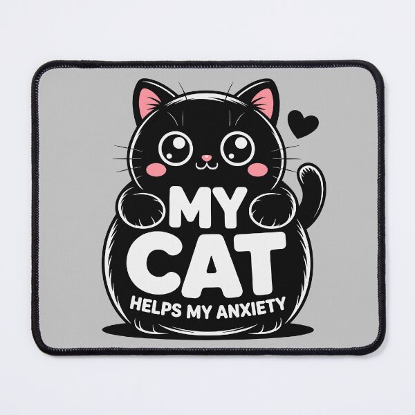 Item preview, Kawaii Black Cat Helps My Anxiety designed and sold by GrafTeesLab.