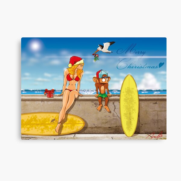 Summer Christmas Canvas Print