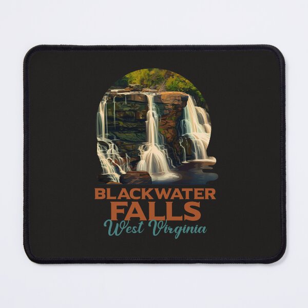 Item preview, Blackwater Falls West Virginia Retro Mountain Waterfall Art designed and sold by LinaValearte.