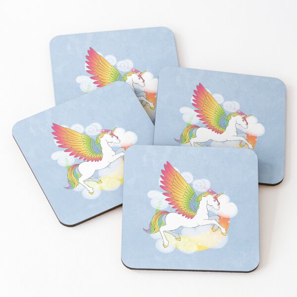 Item preview, Rainbow Winged Unicorn in Dreamy Sky designed and sold by LCWaterworth.