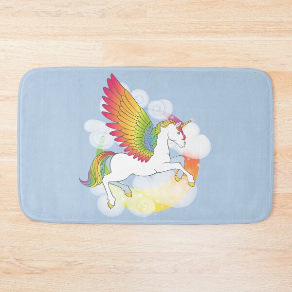 Item preview, Rainbow Winged Unicorn in Dreamy Sky designed and sold by LCWaterworth.