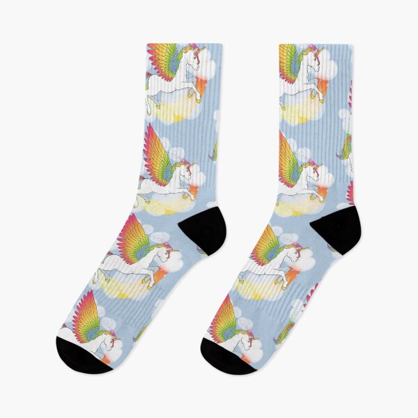 Item preview, Rainbow Winged Unicorn in Dreamy Sky designed and sold by LCWaterworth.