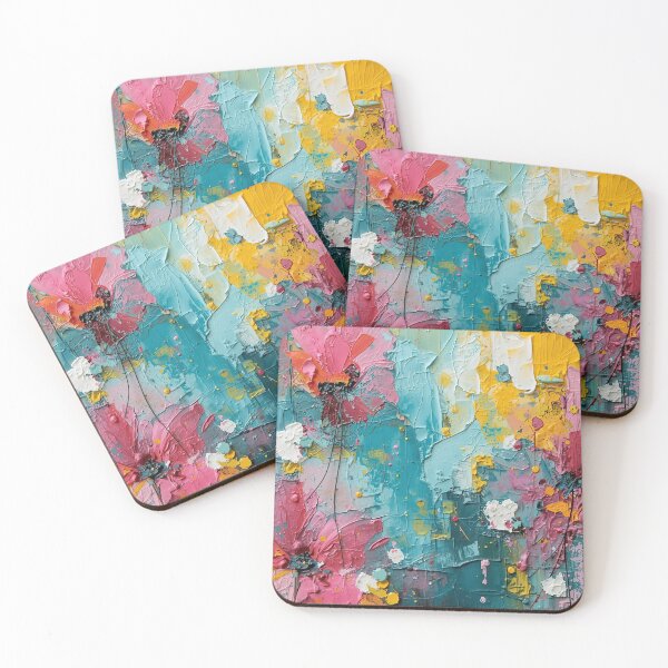 Item preview, Abstract Wildflower Garden Impasto Oil Painting designed and sold by Nyx Creates.