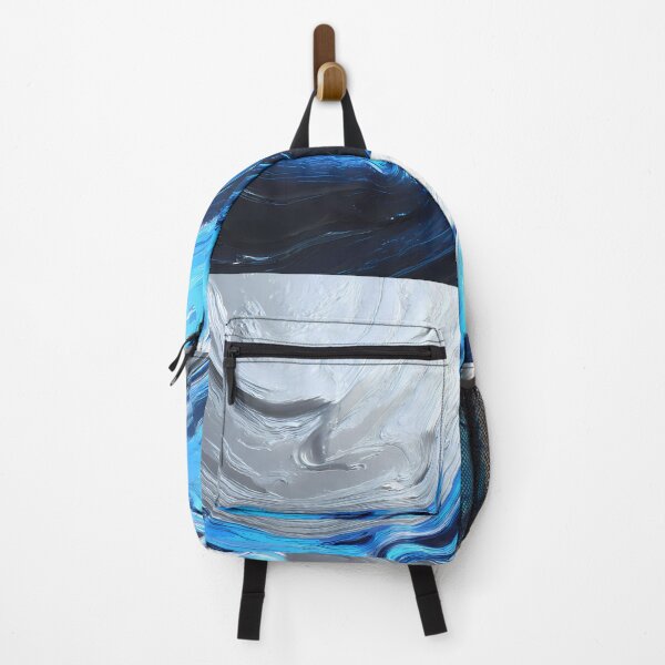 Item preview, Design Captivating Fluid Motions Vibrant Blue Silver Tones designed and sold by ART ATTACK ZONE.