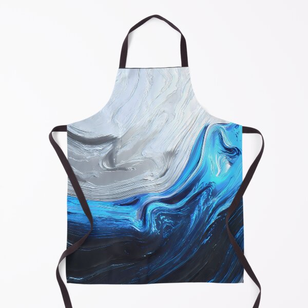 Item preview, Design Captivating Fluid Motions Vibrant Blue Silver Tones designed and sold by ART ATTACK ZONE.