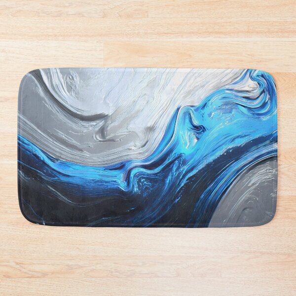 Item preview, Design Captivating Fluid Motions Vibrant Blue Silver Tones designed and sold by ART ATTACK ZONE.