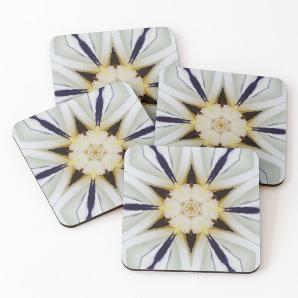 Aperçu de l'œuvre Soft Botanical Star Pattern – Elegant Floral Geometry créée et vendue par SilentBloomLab.