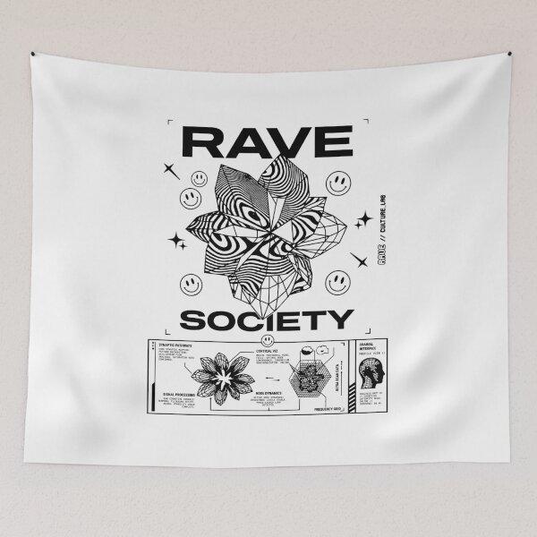 Item preview, Rave Society (Raw Ink) designed and sold by RaveCultureLab.