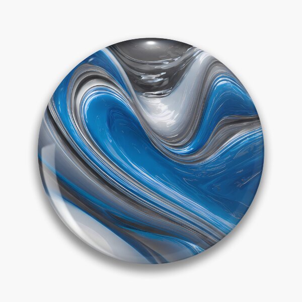 Item preview, Fluid Motions Vibrant Blue Silver Tones designed and sold by ART ATTACK ZONE.