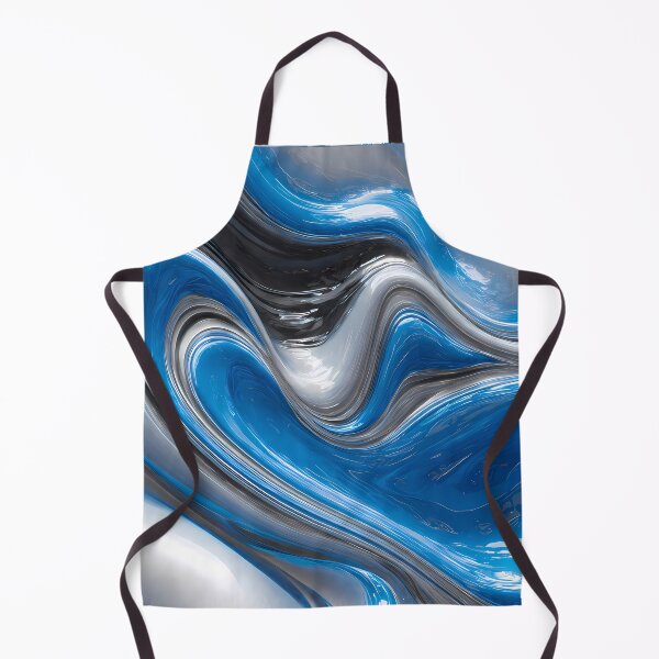 Item preview, Fluid Motions Vibrant Blue Silver Tones designed and sold by ART ATTACK ZONE.
