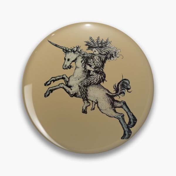 Item preview, Unicorn Rider Vintage Dark Fantasy Forest Woman for Fantasy Lovers designed and sold by RickE.