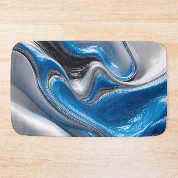Item preview, Fluid Motions Vibrant Blue Silver Tones designed and sold by ART ATTACK ZONE.