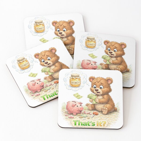 Item preview, Bear Piggy Bank Sticker – Funny Saving Money Reality Art designed and sold by Felixuss.