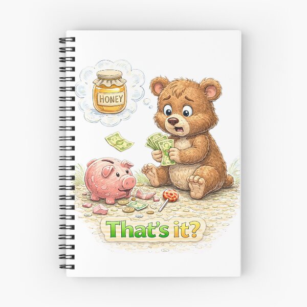 Item preview, Bear Piggy Bank Sticker – Funny Saving Money Reality Art designed and sold by Felixuss.