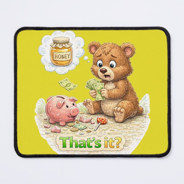 Item preview, Bear Piggy Bank Sticker – Funny Saving Money Reality Art designed and sold by Felixuss.