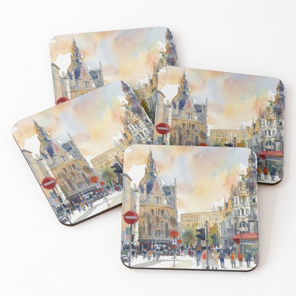 Item preview, Antwerp Meir Street Watercolor designed and sold by caracatita75.
