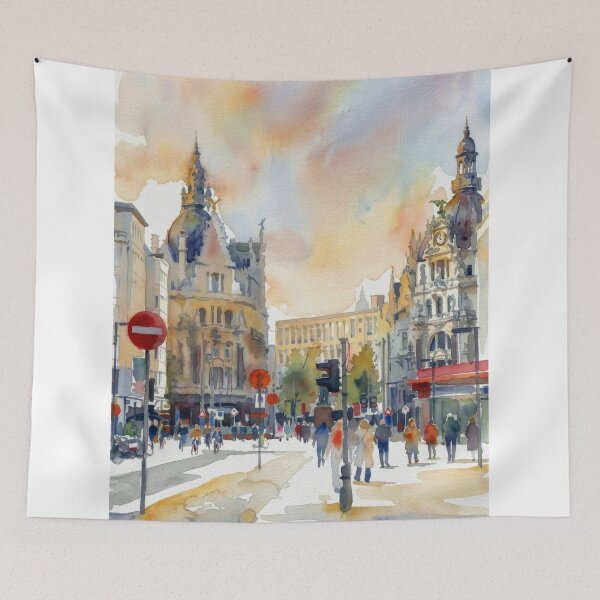 Item preview, Antwerp Meir Street Watercolor designed and sold by caracatita75.
