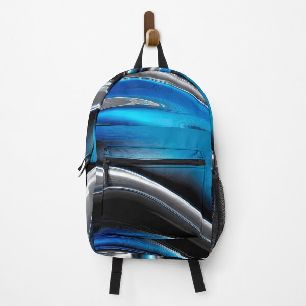 Item preview, Light Captivating Fluid Motions Vibrant Blue Silver Tones designed and sold by ART ATTACK ZONE.