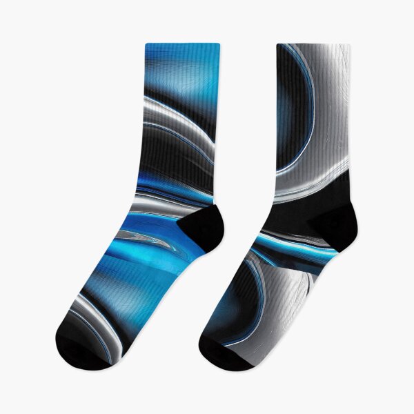 Item preview, Light Captivating Fluid Motions Vibrant Blue Silver Tones designed and sold by ART ATTACK ZONE.