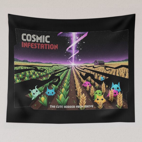 Item preview, "Cosmic Infestation" - Vintage Illustration designed and sold by Cute&B.