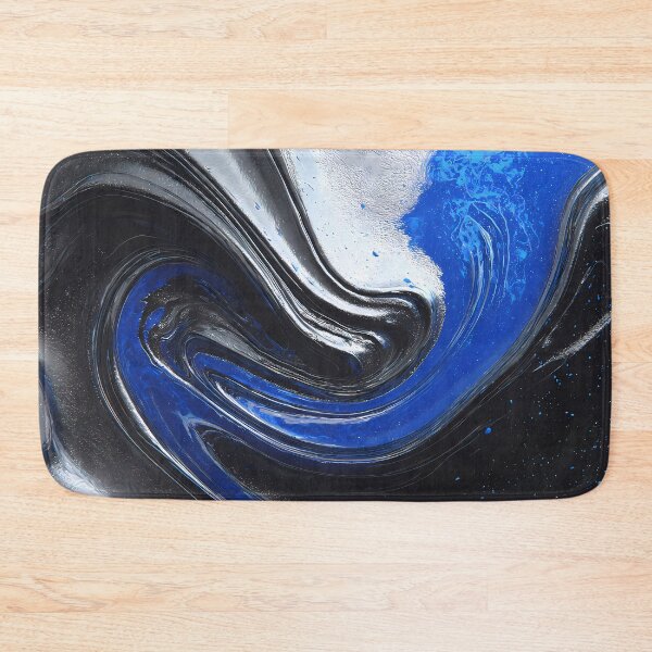 Item preview, Sea Fluid Motions Vibrant Blue Silver Tones designed and sold by ART ATTACK ZONE.