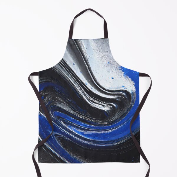 Item preview, Sea Fluid Motions Vibrant Blue Silver Tones designed and sold by ART ATTACK ZONE.