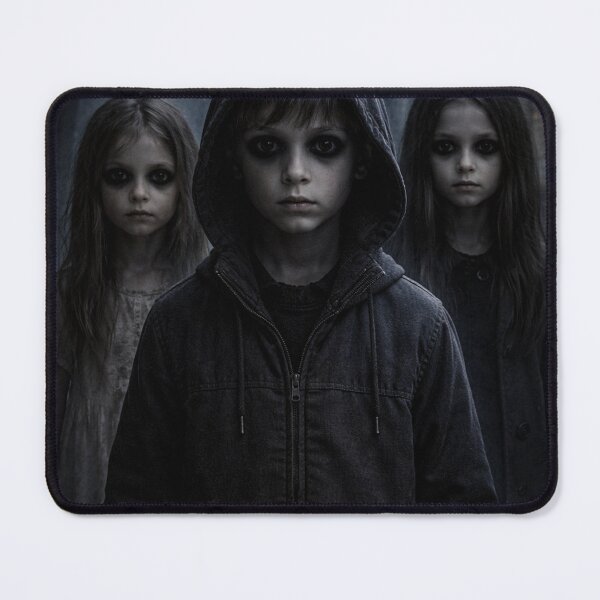 Item preview, Black Eyed Children Paranormal Humanoid Horror Artwork designed and sold by The Dark Files.