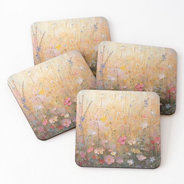 Item preview, Dreamy Impasto Wildflower Meadow in Sunlit Pastels designed and sold by Nyx Creates.