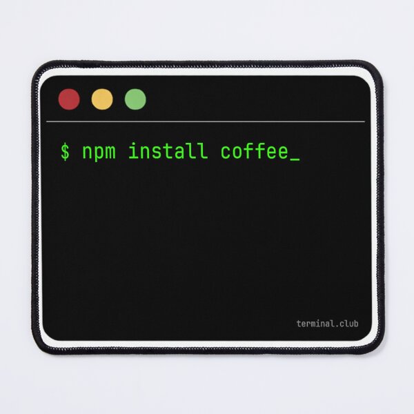 Item preview, npm install coffee – Minimal Developer Command designed and sold by TerminalClub.