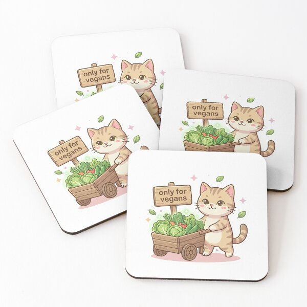 Item preview, Vegan Farm Cat with Fresh Veggies – Cute Sticker designed and sold by wildbest.
