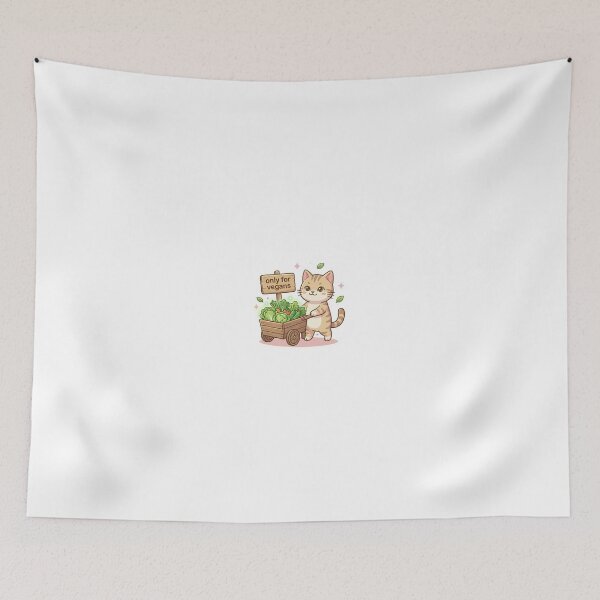Item preview, Vegan Farm Cat with Fresh Veggies – Cute Sticker designed and sold by wildbest.