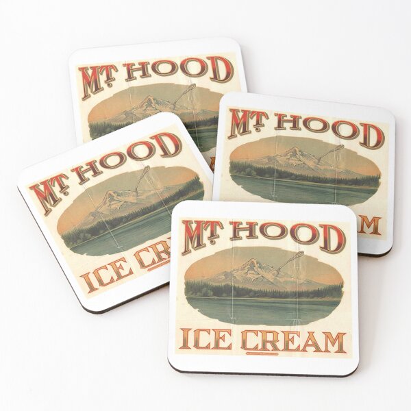 Item preview, Mt Hood Oregon Ice Cream Company Vintage Historical Logo Label designed and sold by coffeepolicy.